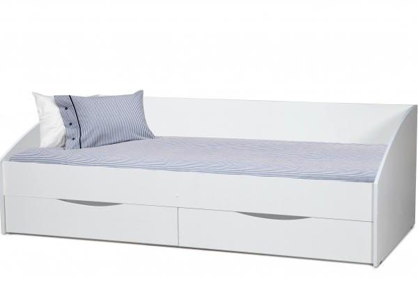 Кровать односпальная "Фея-3" (симметричная) (2000*900) (белый/белый/ДВПО: белый)