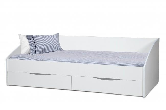 Кровать односпальная "Фея-3" (симметричная) (2000*900) (белый/белый/ДВПО: белый)